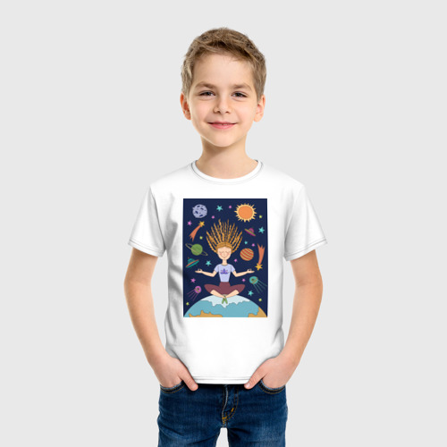 Детская футболка хлопок Йога и гармония - фото 3