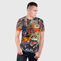 Мужская футболка 3D Slim Dsquared tatoo - фото 2