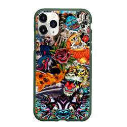 Чехол для iPhone 11 Pro матовый Dsquared tatoo