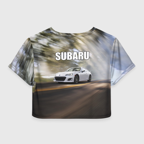 Женская футболка Crop-top 3D SUBARU - фото 2