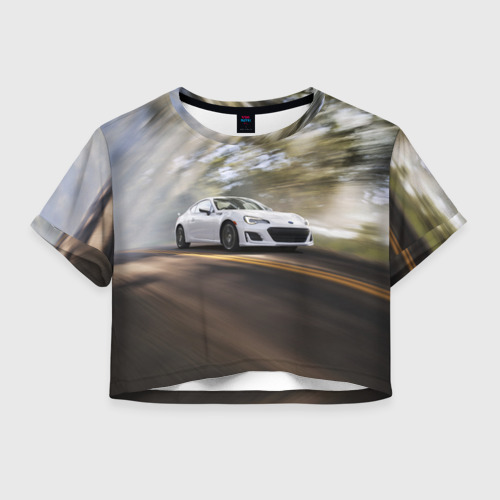 Женская футболка Crop-top 3D SUBARU