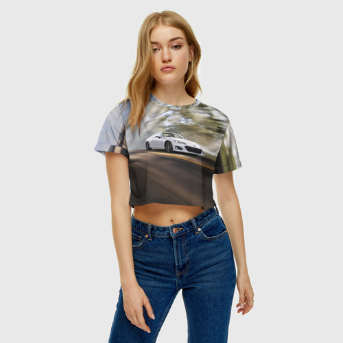 Женская футболка Crop-top 3D SUBARU - фото 3