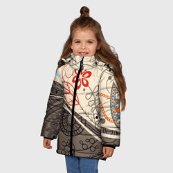 Зимняя куртка для девочек 3D Прованс - фото 2