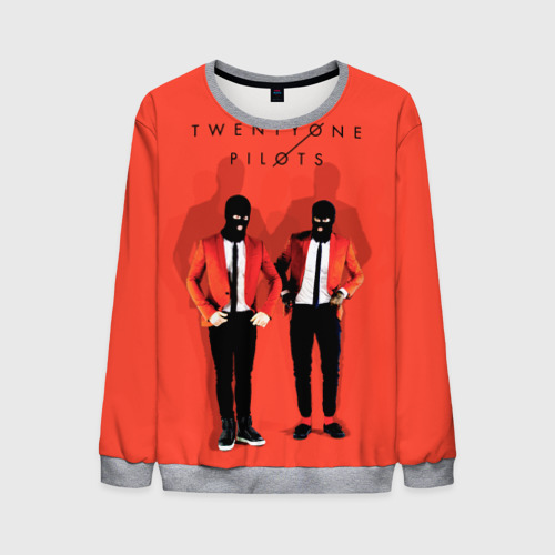 Мужской свитшот 3D Twenty One Pilots Guys, цвет меланж