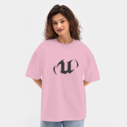 Женская футболка Oversize хлопок texturе Unreal Tournament 2004 - фото 2