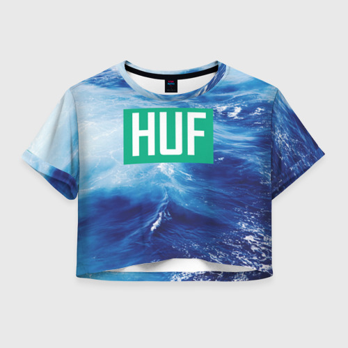 Женская футболка Crop-top 3D HUF, цвет 3D печать