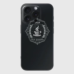 Чехол для iPhone 16 Pro силиконовый с защитой камеры Java old school