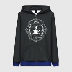Женская толстовка 3D на молнии Java old school