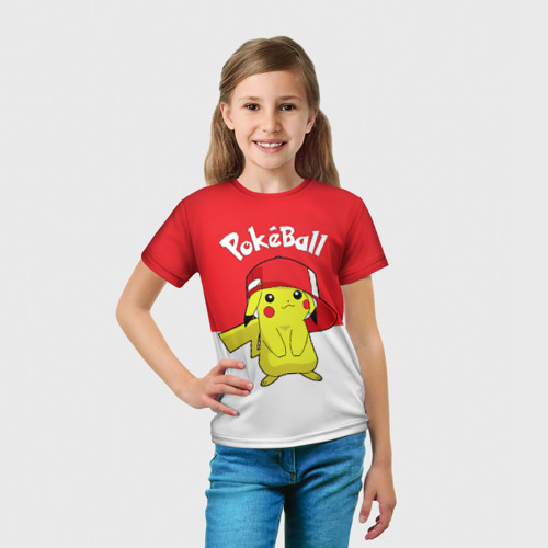 Детская футболка 3D Pokeball, цвет 3D печать - фото 5