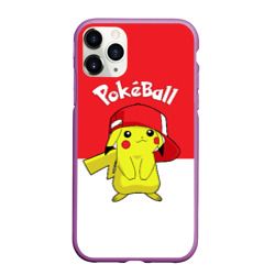 Чехол для iPhone 11 Pro Max матовый Pokeball