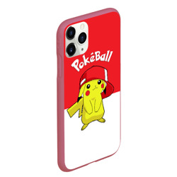 Чехол для iPhone 11 Pro Max матовый Pokeball - фото 2