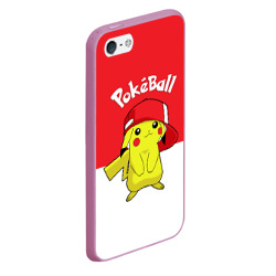 Чехол для iPhone 5/5S матовый Pokeball - фото 2