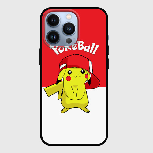 Чехол для iPhone 13 Pro Pokeball, цвет черный