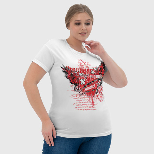 Женская футболка 3D Рок сердца 1, цвет 3D печать - фото 6