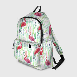 Рюкзак 3D Цветы и фламинго 2