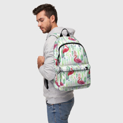Рюкзак 3D Цветы и фламинго 2 - фото 2