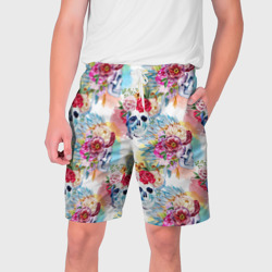 Мужские шорты 3D Цветы и бабочки 5