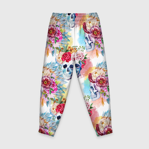 Детские брюки 3D Цветы и бабочки 5, цвет 3D печать - фото 2