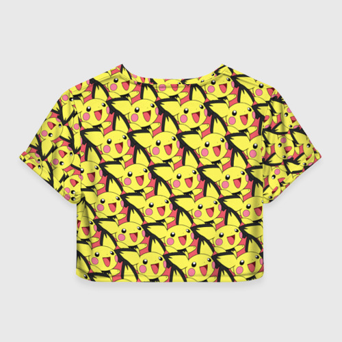 Женская футболка Crop-top 3D Pikachu, цвет 3D печать - фото 2