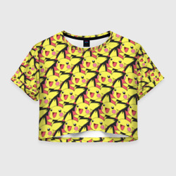 Женская футболка Crop-top 3D Pikachu