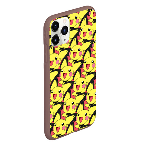 Чехол для iPhone 11 Pro матовый Pikachu, цвет коричневый - фото 3