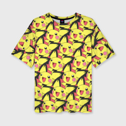 Женская футболка oversize 3D Pikachu