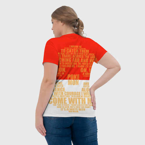 Женская футболка 3D Покебол из фраз, цвет 3D печать - фото 7
