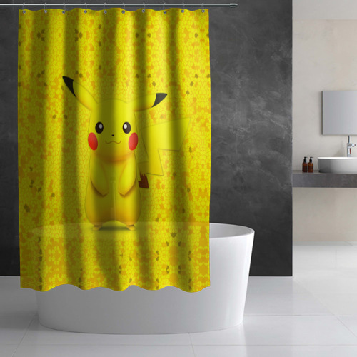 Штора 3D для ванной Pikachu - фото 2