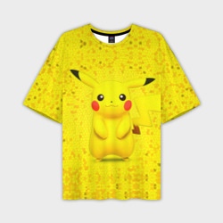 Мужская футболка oversize 3D Pikachu