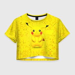 Женская футболка Crop-top 3D Pikachu