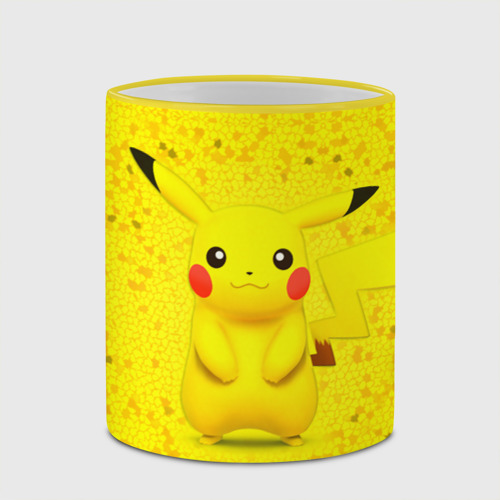 Кружка с полной запечаткой Pikachu, цвет Кант желтый - фото 4