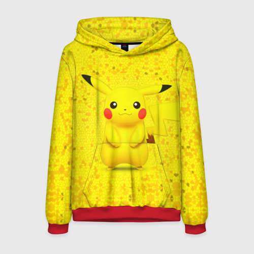 Мужская толстовка 3D Pikachu, цвет красный