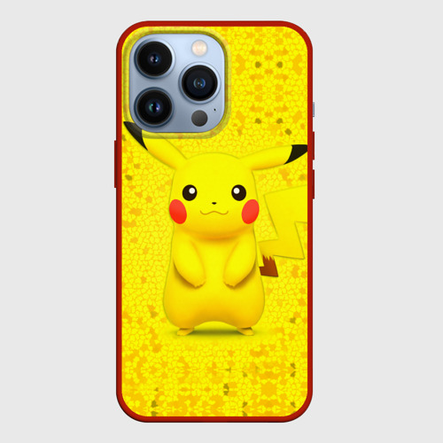 Чехол для iPhone 13 Pro Pikachu, цвет красный