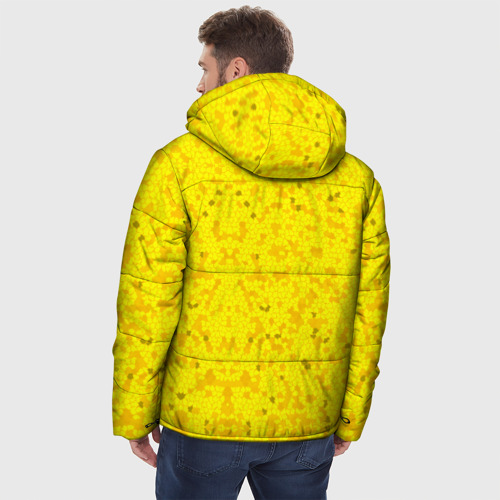 Мужская зимняя куртка 3D с принтом Pikachu, вид сзади #2