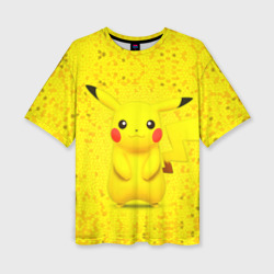 Женская футболка oversize 3D Pikachu