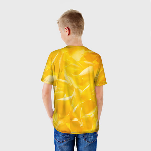 Детская футболка 3D Пикачу на золотом фоне, цвет 3D печать - фото 4