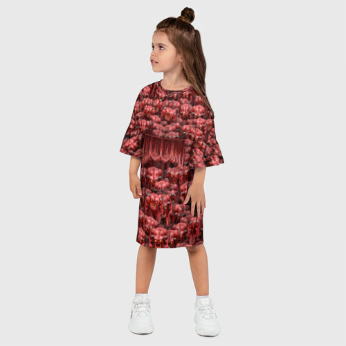 Детское платье 3D Демоны (pixel art), цвет 3D печать - фото 3