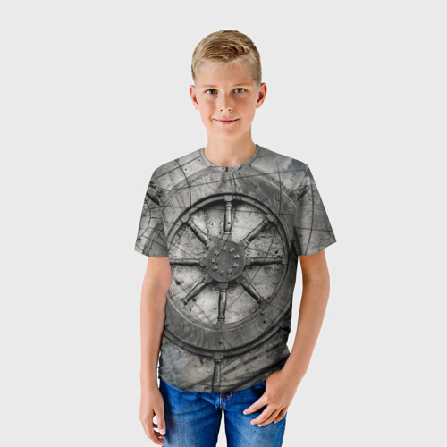 Детская футболка 3D Штурвал, цвет 3D печать - фото 3