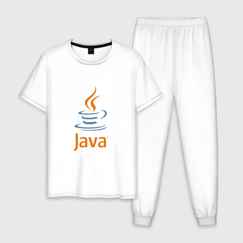 Мужская пижама хлопок Java, цвет белый