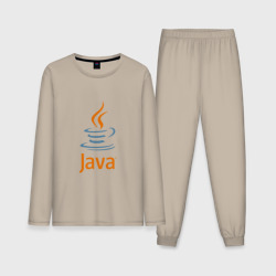 Мужская пижама с лонгсливом хлопок Java