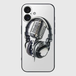 Чехол для iPhone 16 силиконовый с защитой камеры Диджей