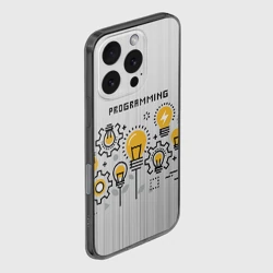 Чехол для iPhone 16 Pro силиконовый с защитой камеры Программирование 1 - фото 2