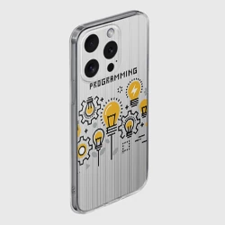 Чехол для iPhone 15 Pro Max силиконовый с защитой камеры Программирование 1 - фото 2