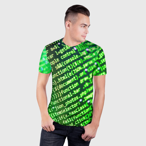 Мужская футболка 3D Slim Программирование 4, цвет 3D печать - фото 3