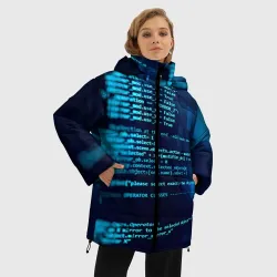 Женская зимняя куртка Oversize Программиста с кодом - фото 2