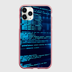 Чехол для iPhone 11 Pro Max матовый Программиста с кодом