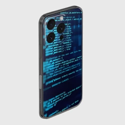 Чехол для iPhone 16 Pro силиконовый с защитой камеры Программиста с кодом - фото 2