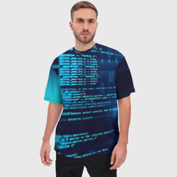 Мужская футболка oversize 3D Программирование 6 - фото 2