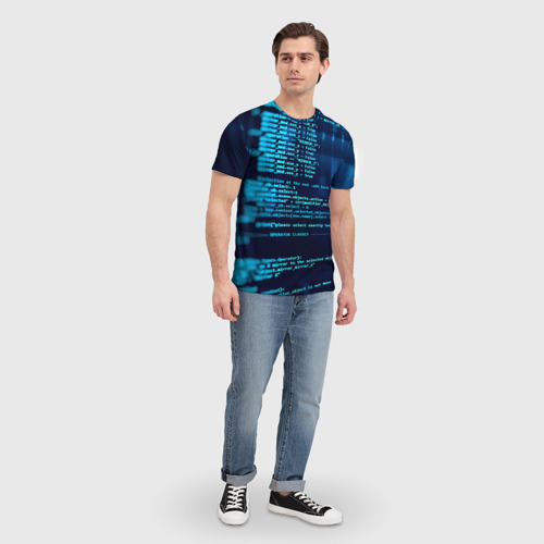Мужская футболка 3D Программирование 6, цвет 3D печать - фото 5