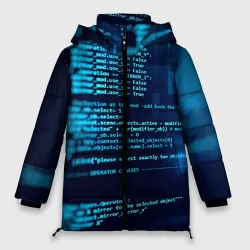 Женская зимняя куртка Oversize Программиста с кодом